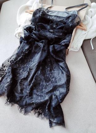 Сексуальна довга нічна сорочка  з мереживом на подунок на фотосесію