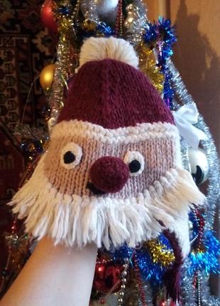 Шапочка санта на 3-6 рочків