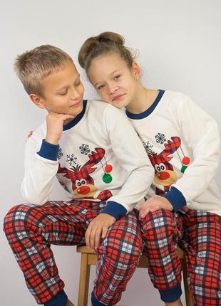 Новорічна піжама з оленем, новогодняя пижама с оленем, новорічна піжама дитяча7 фото