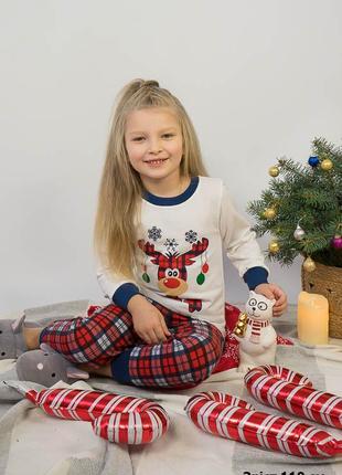 Новорічна піжама з оленем, новогодняя пижама с оленем, новорічна піжама дитяча2 фото