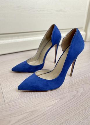 Синие туфли на шпильке в размере 38 от бренда deezee3 фото