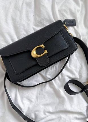 Брендовая сумка из кожи coach black7 фото