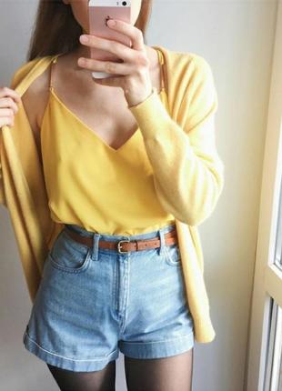 Сонячний щільний шифоновий топ майка