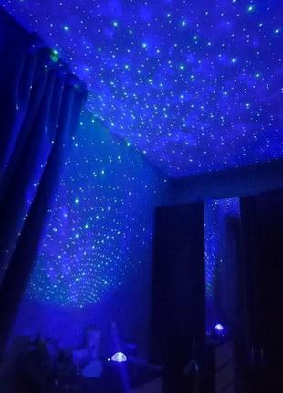 Лампа космос, ночник, ночной светильник, лед лампа, led лампа с музыкой, led starry sky star galaxy night projector with sound music, star projector 🌟