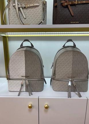 Рюкзак брендовый michael kors rhea medium logo backpack подарок материнской/девочке2 фото