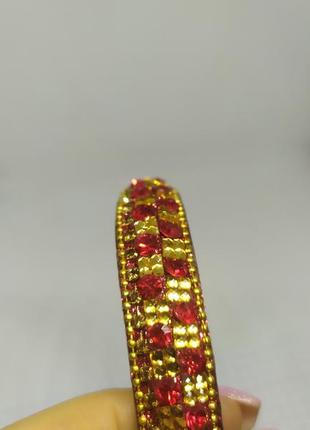 Браслет с красными и желтыми камнями