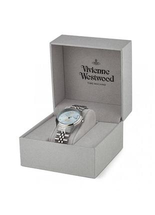 Оригінальний vivienne westwood годинник з ремінцем з браслетом camberwell date, срібний/світло-блакитний vv261lblsl