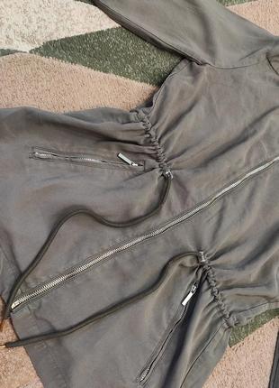 Кофта куртка пиджак хаки курточка с,м размер7 фото