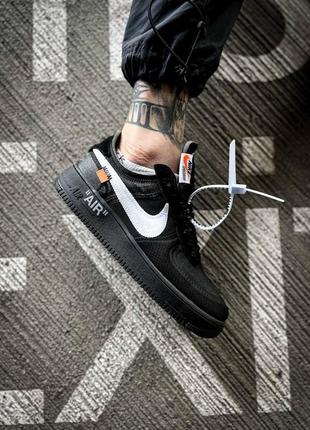 Кроссовки off-white x nike air force 1 low black