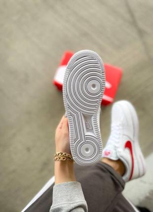 Кроссовки nike air force 1 low " white/red"8 фото