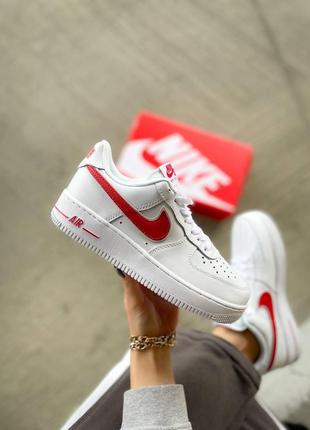 Кроссовки nike air force 1 low " white/red"1 фото
