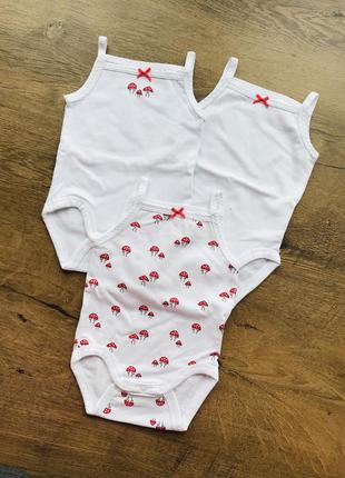Новый набор боди майки от н&м для новорожденных