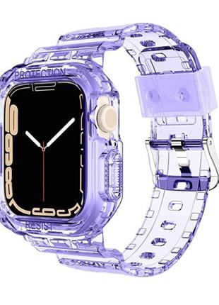 Чехол ремешок для apple watch 8/7/6/5/4/3/2/1(42/44/45 мм) фиолетовый