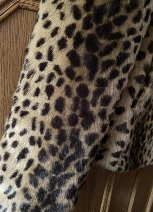 Шубка леопардового принта из экомеха redering5 фото