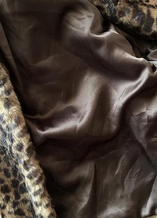 Шубка леопардового принта из экомеха redering8 фото