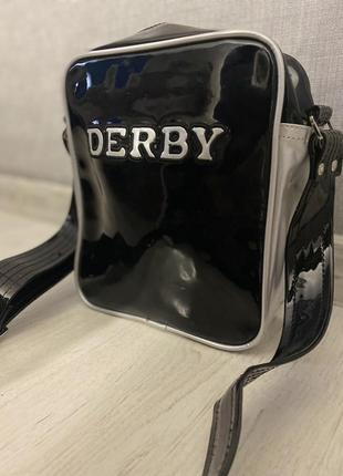 Лакова сумочка «derby»🖤1 фото