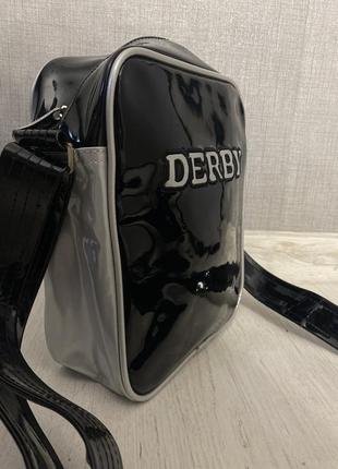 Лакова сумочка «derby»🖤2 фото