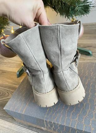 Зимові чоботи черевики натуральна замша5 фото