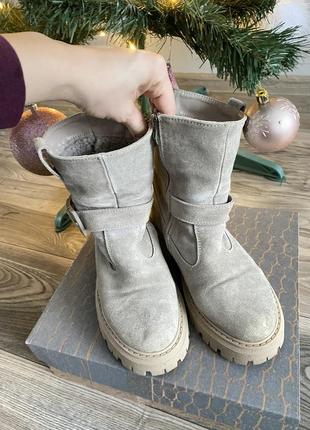 Зимові чоботи черевики натуральна замша3 фото