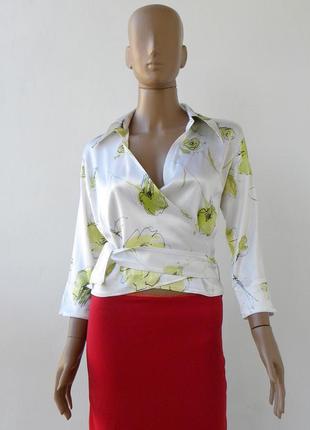 Стильная цветная блуза на запах 42-48 размеры (36-42 евроразмеры).