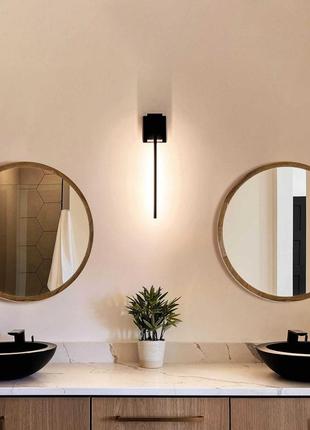 Зеркало круглое luxury wood perfection 50х50 см орех натуральный2 фото