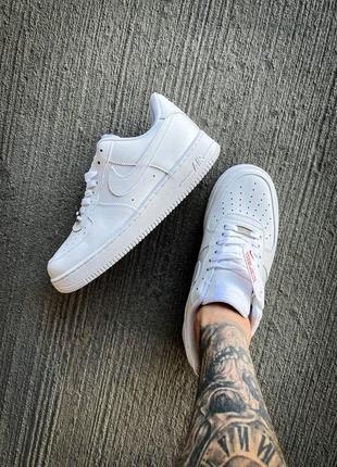 Кроссовки nike air force low "white premium "8 фото