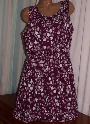 Красиве легке плаття (3хл виміри) візерунок сердечка, чудово виглядає.
