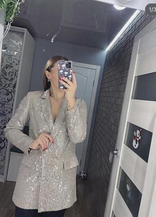 Жакет с блестками, пиджак с пайетками, пиджак zara, zara жакет