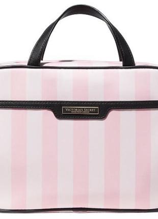 Косметичка victoria’s secret jetsetter hanging cosmetic case signature stripe