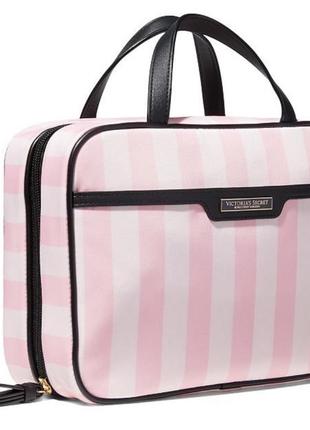 Косметичка victoria’s secret jetsetter hanging cosmetic case signature stripe2 фото