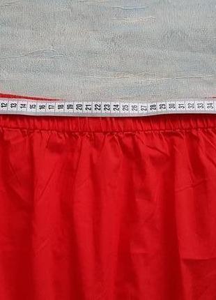 Червоне бавовняне плаття h&m з відкритими плечиками.6 фото