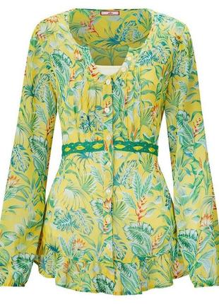 Брендова шифонова блузка "joe browns" з рослинним принтом. розмір uk8/eur36.