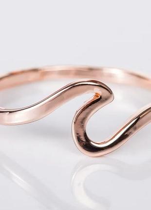Модные дизайнерские кольца в виде морской волны, кольца из сплава цвета розового золота