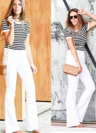 Белые базовые коттоновые джинсы, в наличии размеры1 фото