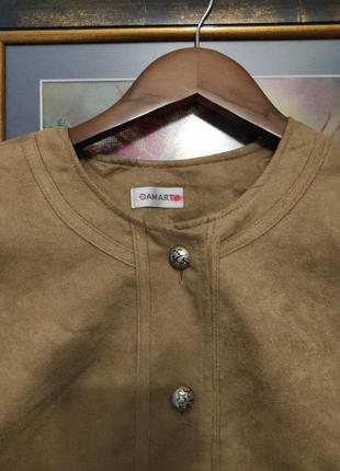 Жакет пиджак ткпнь бархатистая искусственный замш6 фото