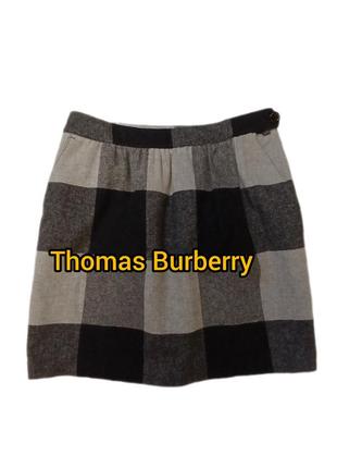 Спідниця вовняна в клітинку  burberry шерстяная юбка m s  тепла теплая