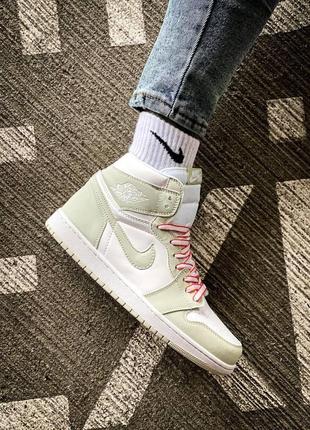 Мужские кроссовки nike air jordan 1 "seafoam green"