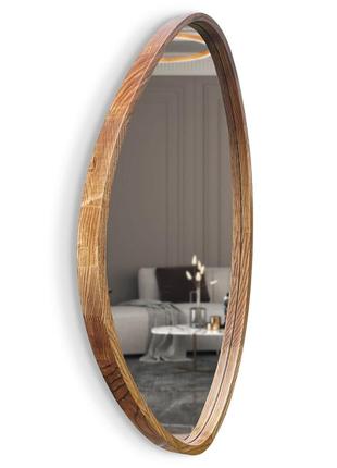 Зеркало асимметричное luxury wood breton 50х80 см ясень темный