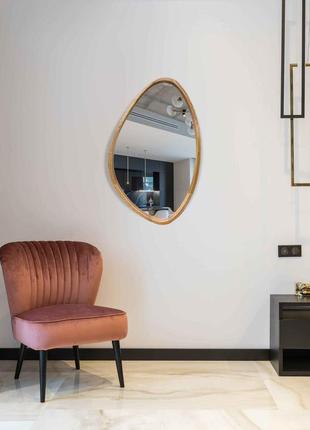 Зеркало асимметричное luxury wood breton 50х80 см ясень темный