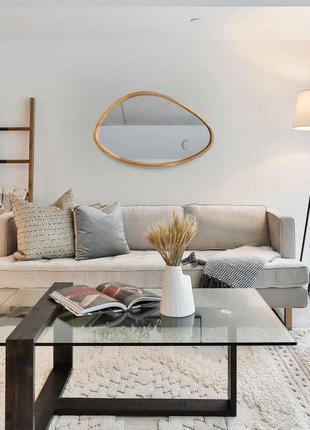 Зеркало асимметричное luxury wood breton 50х80 см ясень темный