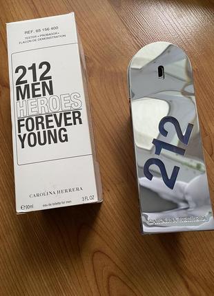 Мужские духи carolina herrera 212 men heroes forever young (тестер) 90 ml.1 фото