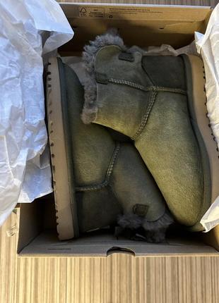 Ugg, mini bailey bow ii, size 38, цвет: оливковый5 фото