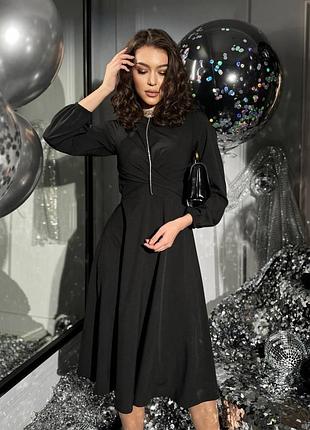 Стильна сукня міді із завʼязками вільне плаття софт