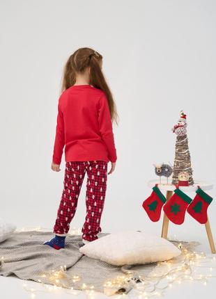 Новорічна піжама, піжама, різдвяна піжама, хлопкова піжама, піжама зі штанами4 фото