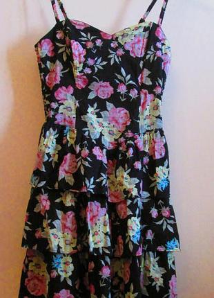 Розпродаж гарне плаття h&m котон квіти розмір s