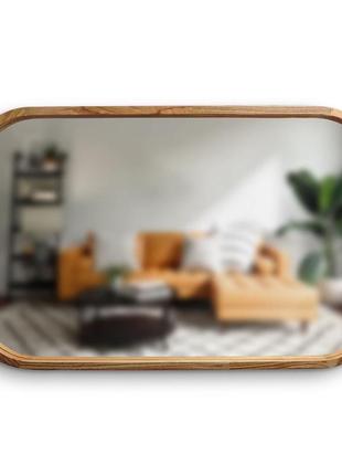 Зеркало прямоугольное luxury wood reliability 45х65 см ясень темный