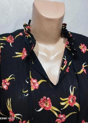 449.удобная качественная блузка в цветочный принт модного бренда из нидерландов eksept3 фото