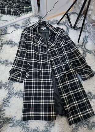 Пальто m&s плащ тренч в клетку