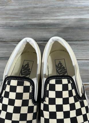 Vans classic slip-on black &amp; whitestarderboard оригинальные кеды7 фото