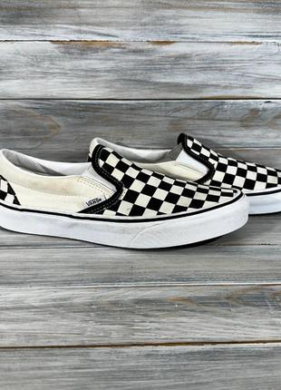 Vans classic slip-on black & white checkerboard оригінальні кеди